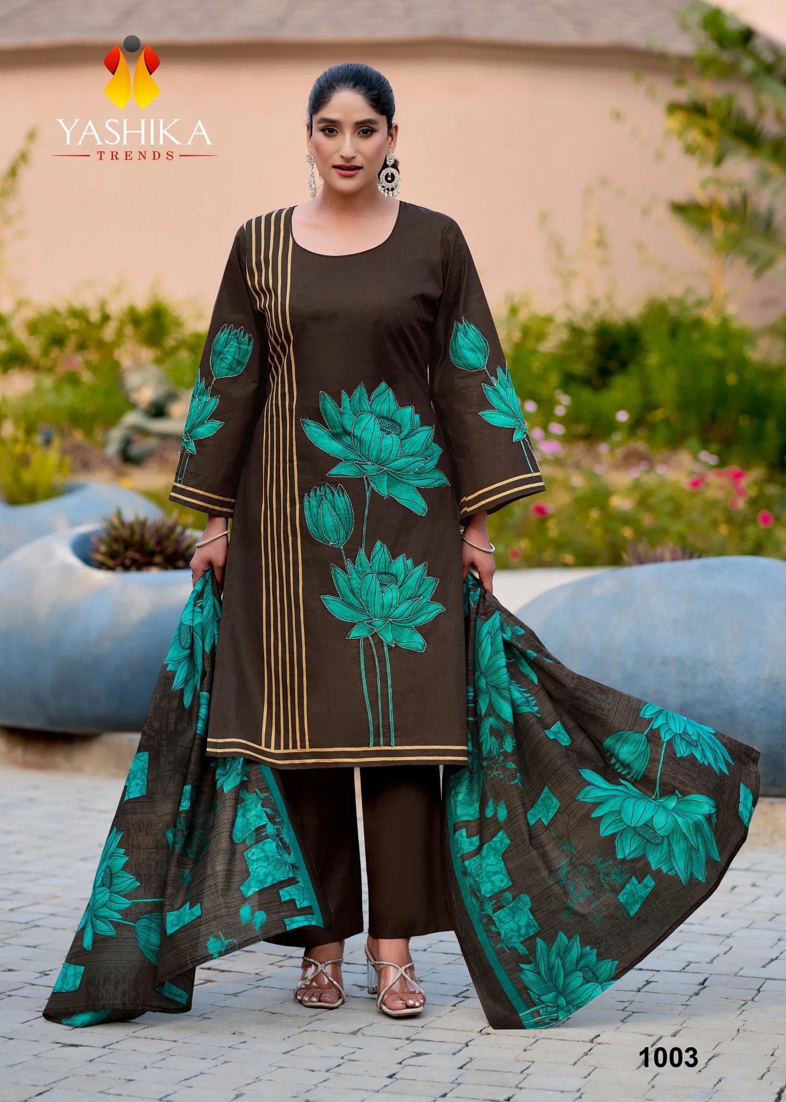 Yashika Mayisha Cotton Digital Printed Karachi Dress Material