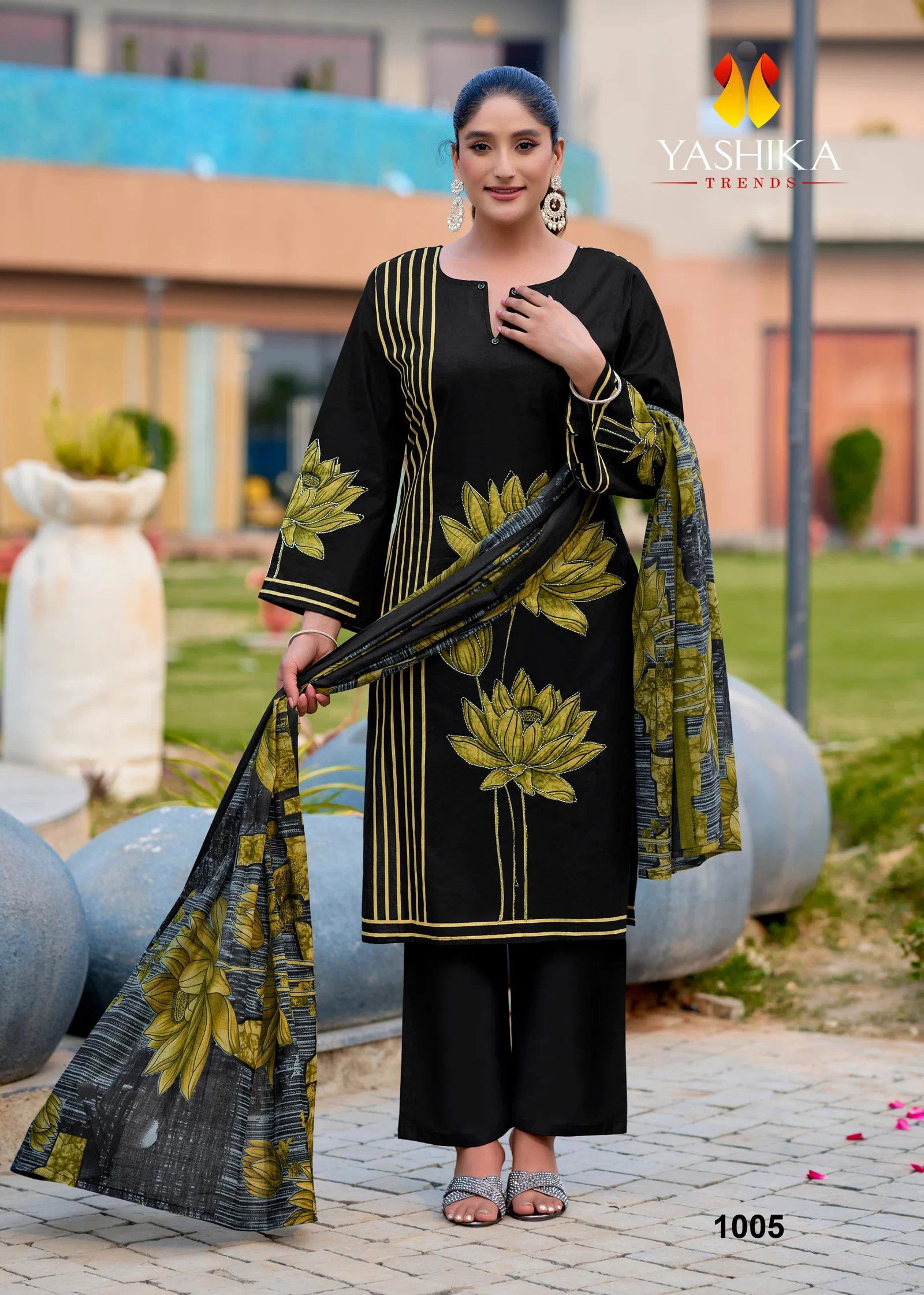 Yashika Mayisha Cotton Digital Printed Karachi Dress Material