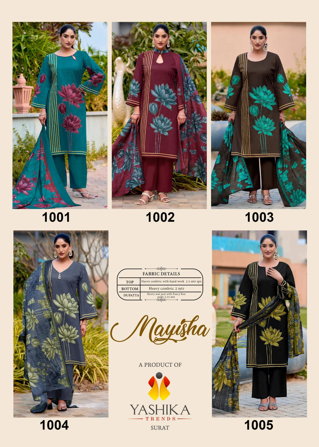 Yashika Mayisha Cotton Digital Printed Karachi Dress Material