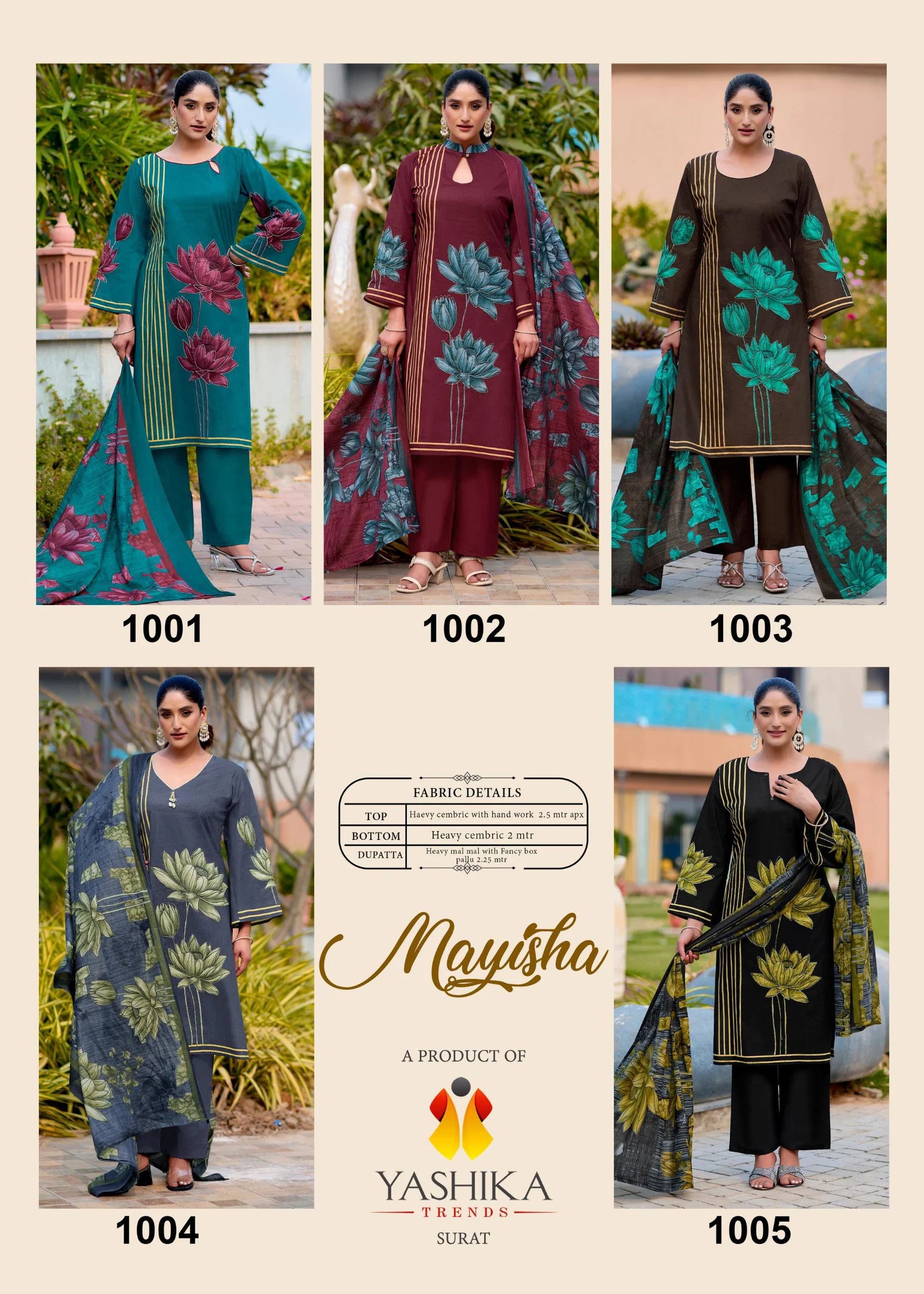 Yashika Mayisha Cotton Digital Printed Karachi Dress Material