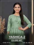 Yashica 9713 Vatican Mill Printed Co Ord Set Collection