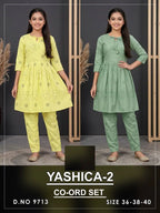Yashica 9713 Vatican Mill Printed Co Ord Set Collection