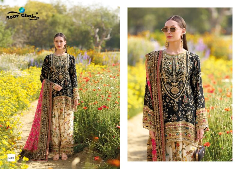 Your Choice Glossy 5001 And 5002 Chinon Designer Salwar Kameez