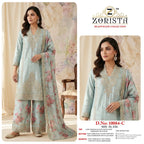 Zorista 10084 A To D Chinon Silk Embroidered Salwar Kameez
