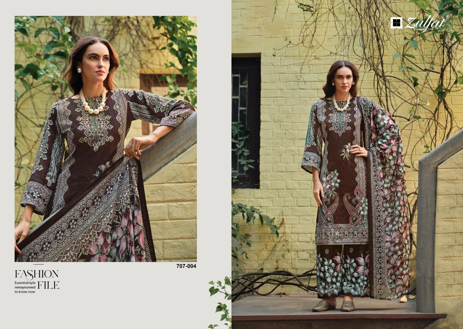 Zulfat Rubina Rayon With Handwork Designer Dress Material Collection