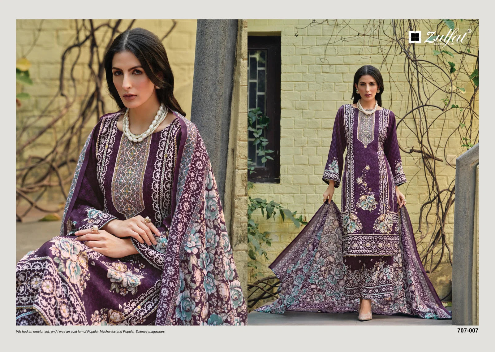 Zulfat Rubina Rayon With Handwork Designer Dress Material Collection